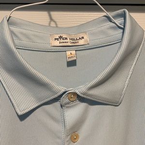 Peter Millar Sky Blue Polo Golf Shirt